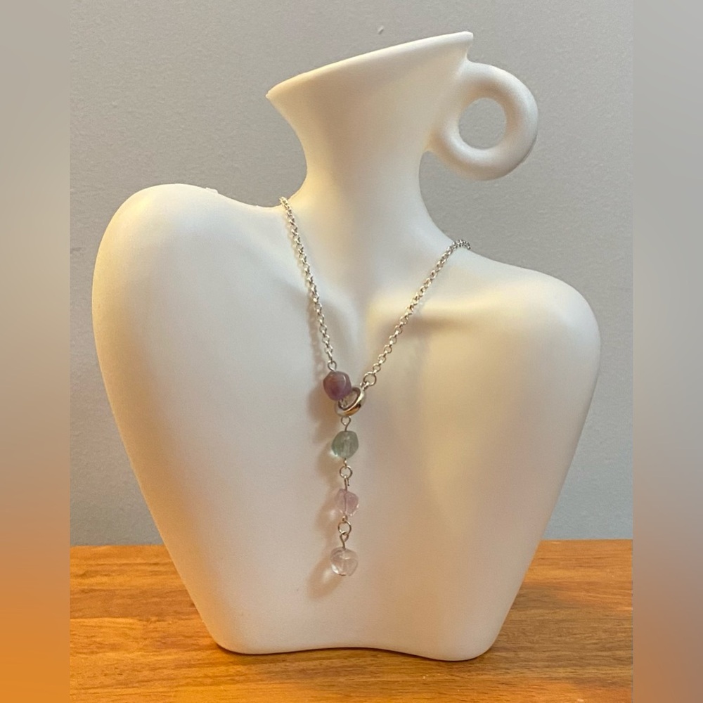 NEW Fluorite crystals necklace
